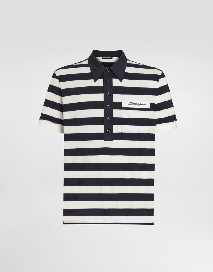 Dolce & Gabbana Polo en jersey a rayas Dolce & Gabbana Polo en jersey a rayas Multicolor G8UA9ZFB7DO