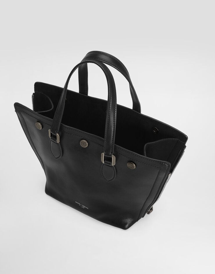 Dolce & Gabbana Atene tempesta calfskin shopping bag Dolce & Gabbana Atene tempesta calfskin shopping bag Black BM7890AU994