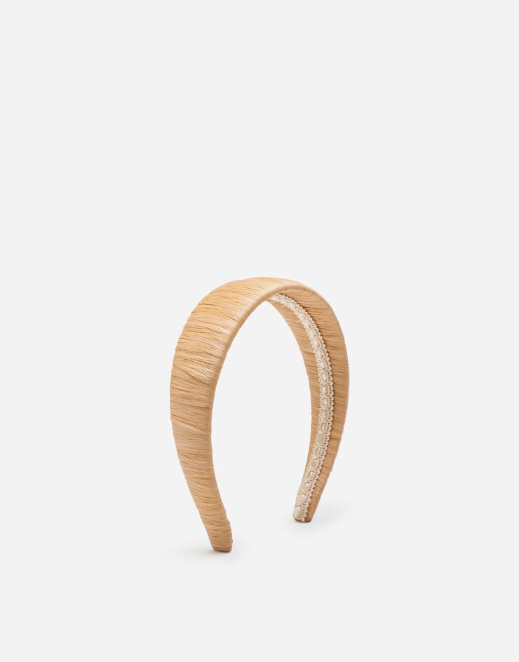 Dolce & Gabbana Raffia headband BEIGE FY340AGDV48
