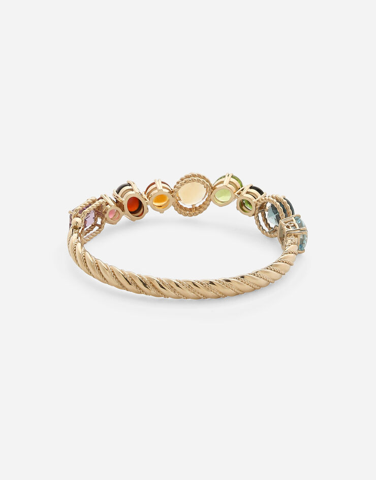 Dolce & Gabbana Bracciale Rainbow in oro giallo 18kt con gemme multicolore Gold WBQA7GWMIX1