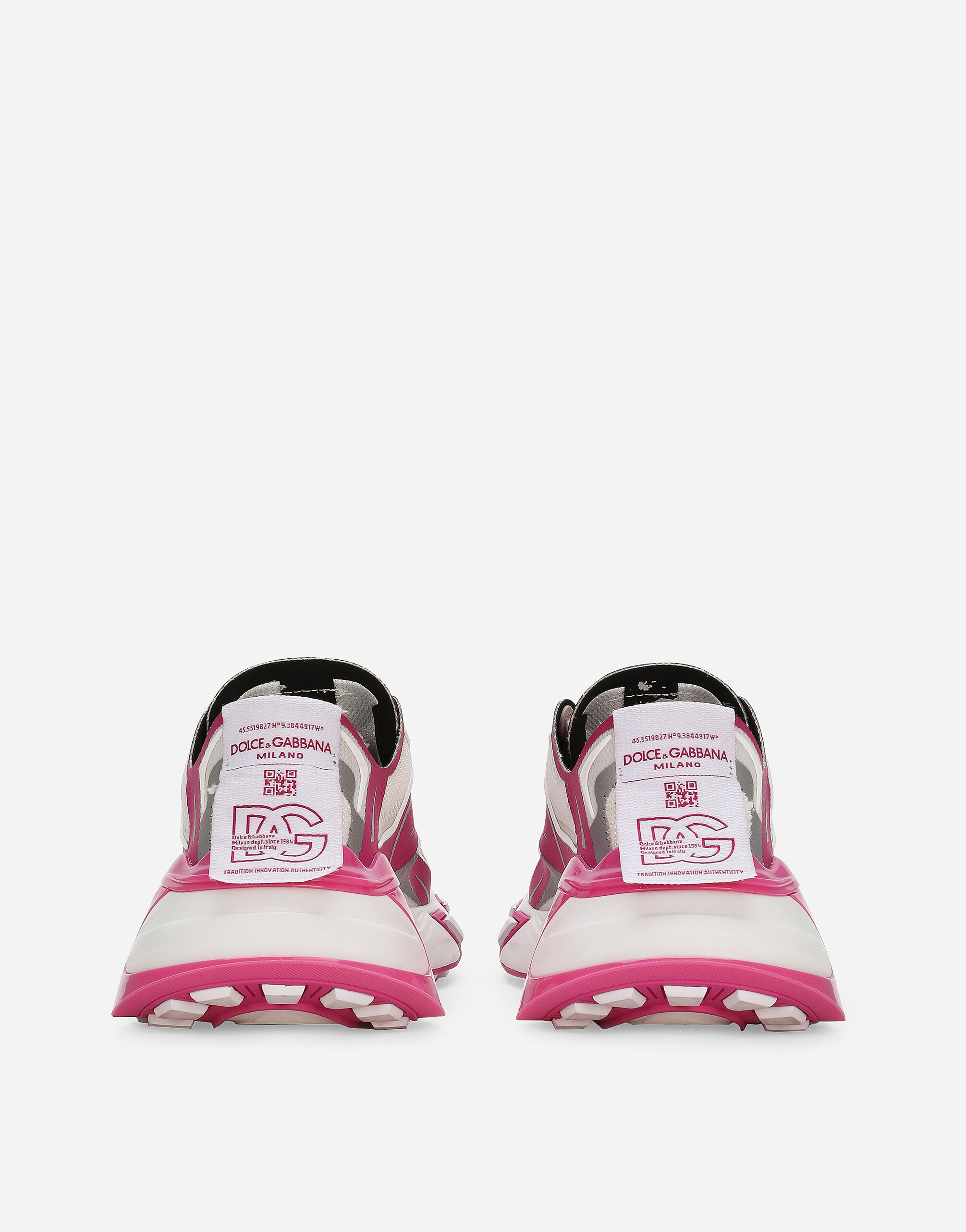 Dolce and gabbana deals white and pink trainers