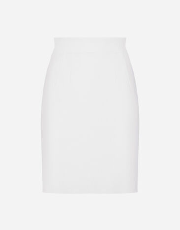 Dolce & Gabbana Gonna midi a linea dritta in lana Bianco F4CS5TGDCBV