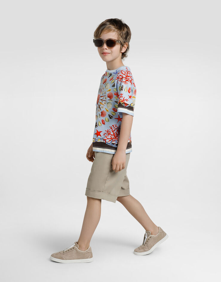 Dolce & Gabbana Shell-print short-sleeved t-shirt Multicolor L4JTHVII7H8