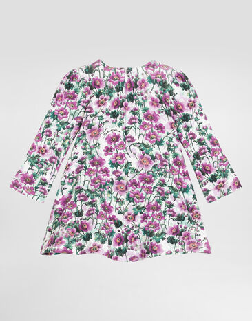 Dolce & Gabbana Violets-print interlock dress Print L2JD9GFSG81