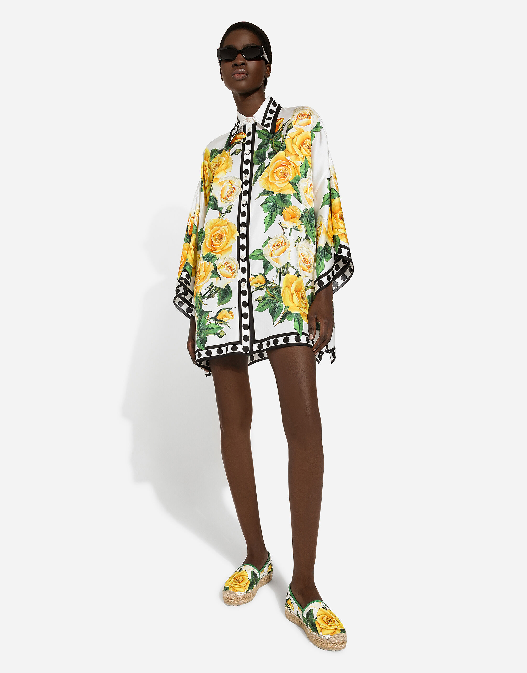 Yellow silk shirt store