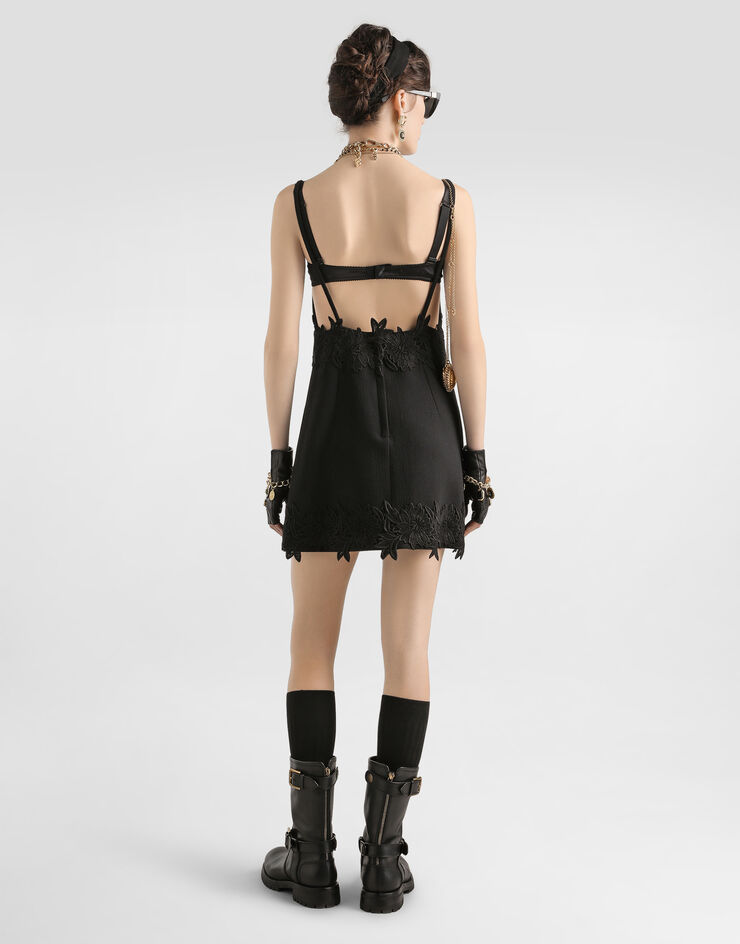 Dolce & Gabbana Stretch wool crêpe dress Black F6TWZTFUBCI