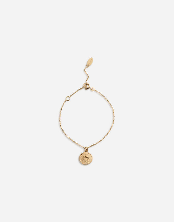 Dolce & Gabbana Pulsera con medalla de ángel Dorado WBEJ1GW0001