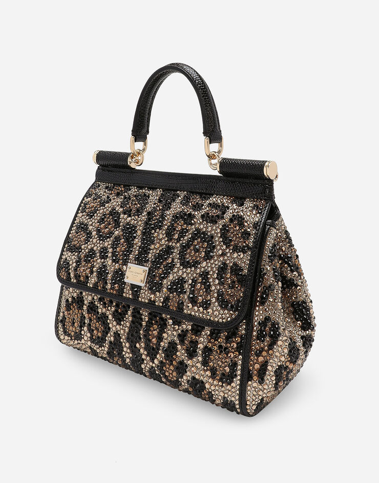 Dolce&Gabbana Henkeltasche Sicily mittelgroß Animal-Print BB6003AO043