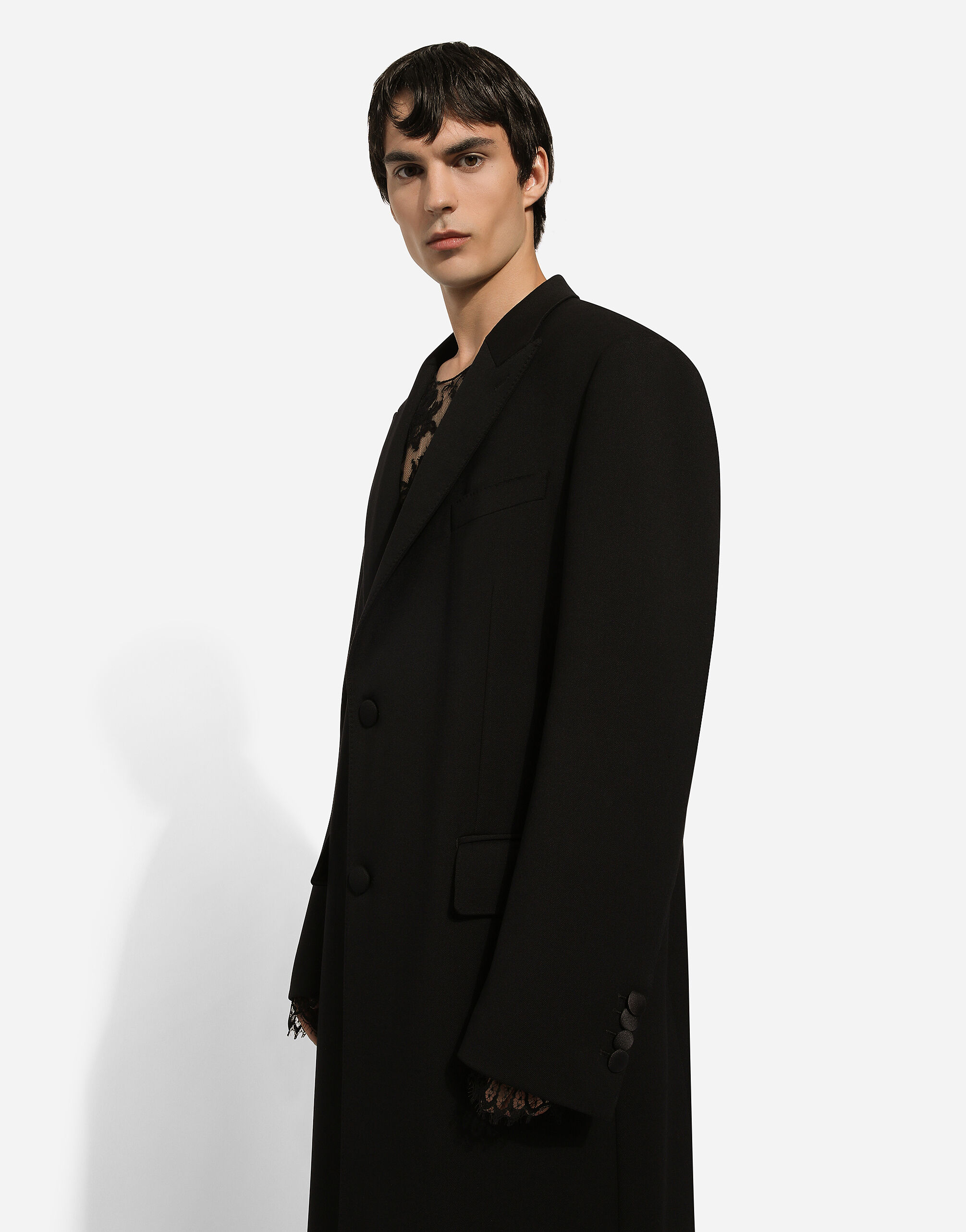 Dolce gabbana black coat sales