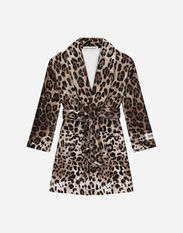 Dolce & Gabbana Leopard-print terrycloth bathrobe Print L5J847G7M0L