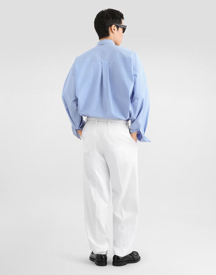 Dolce & Gabbana Pantalones en gabardina de algodón Dolce & Gabbana Pantalones en gabardina de algodón White GP10DTFUFJR