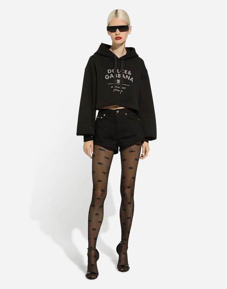 Dolce & Gabbana Sweat-shirt en jersey avec logo lettering Dolce&Gabbana Noir F9R32TGDB7E