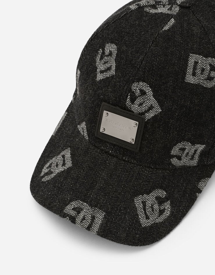 Dolce & Gabbana Cappello da baseball jacquard DG Monogram Blu GH590AFJFAT