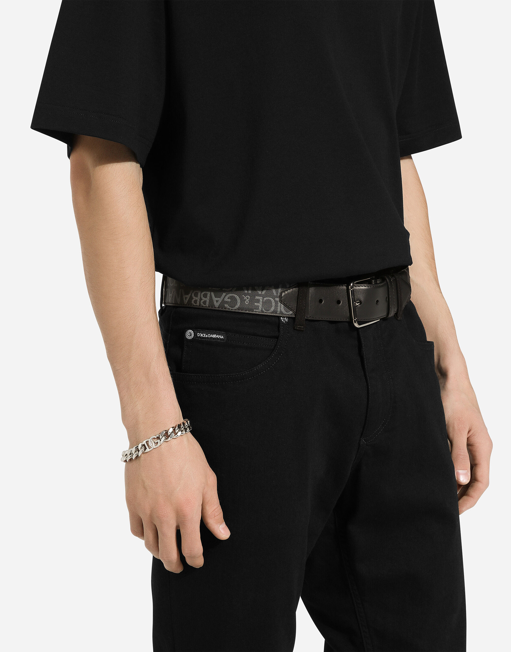 DG logo bracelet in Silver for Men | Dolce&Gabbana® US