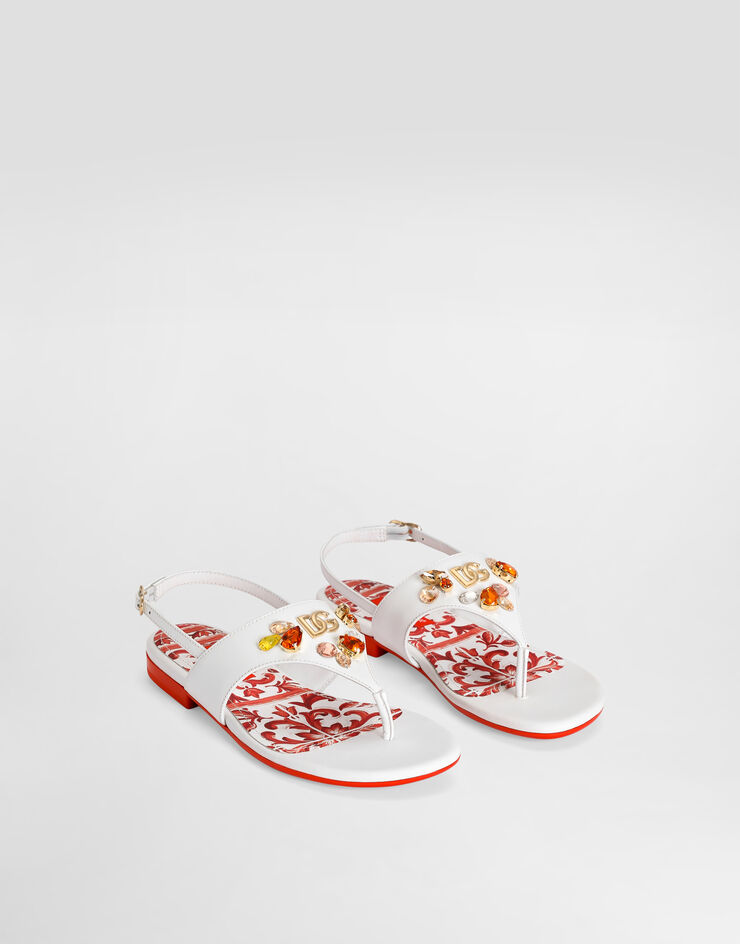 Dolce & Gabbana Nappa calfskin sandals Dolce & Gabbana Nappa calfskin sandals White D11415A0851