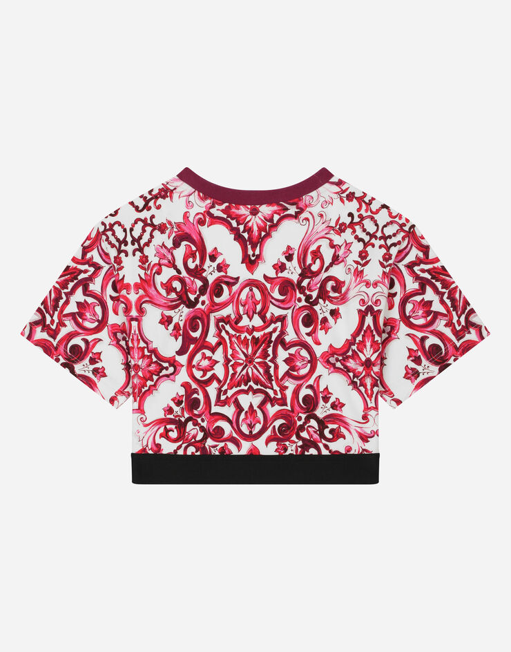 Dolce&Gabbana Majolica-print jersey T-shirt Multicolor L5JTHRG7J5P
