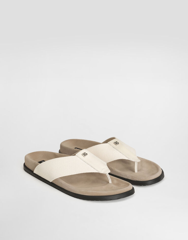 Dolce & Gabbana Logo flip flops Dolce & Gabbana Logo flip flops Neutral A80628A0763