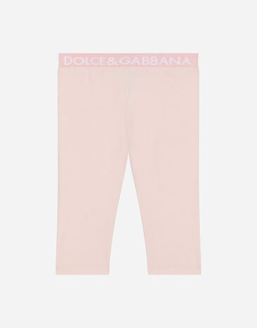 Dolce & Gabbana 弹力饰带平纹针织打底裤 版画 L23Q24G7K6S