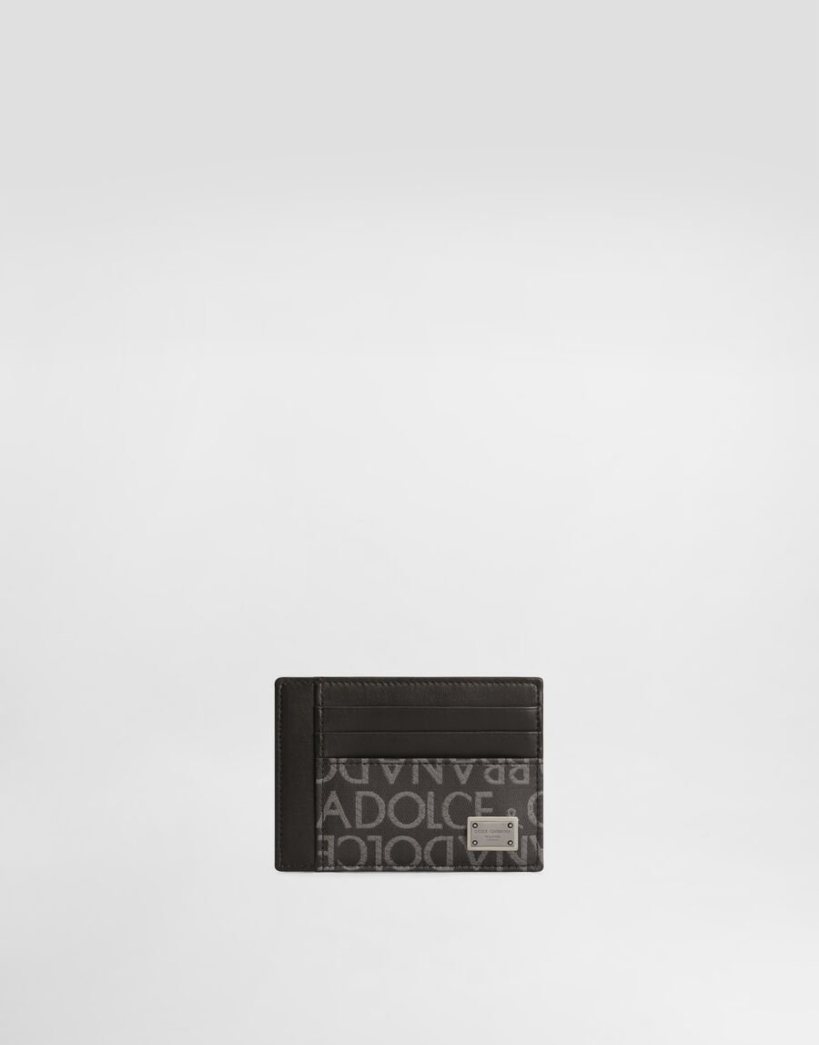 Coated jacquard card holder
