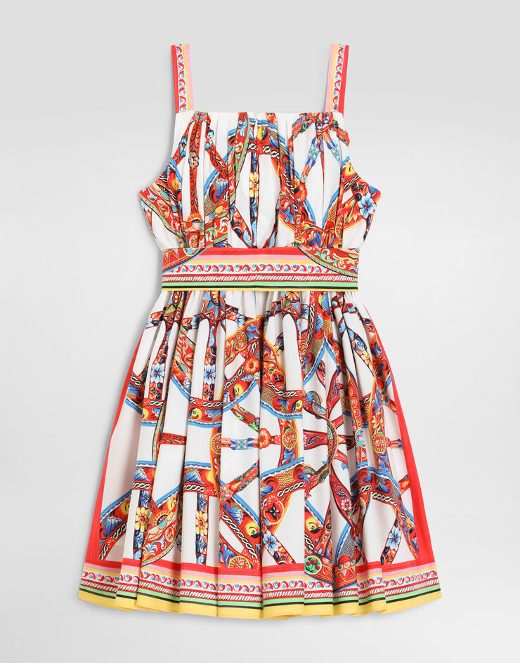 Dolce & Gabbana Carretto-print poplin dress Multicolor L54DU2FI5O4