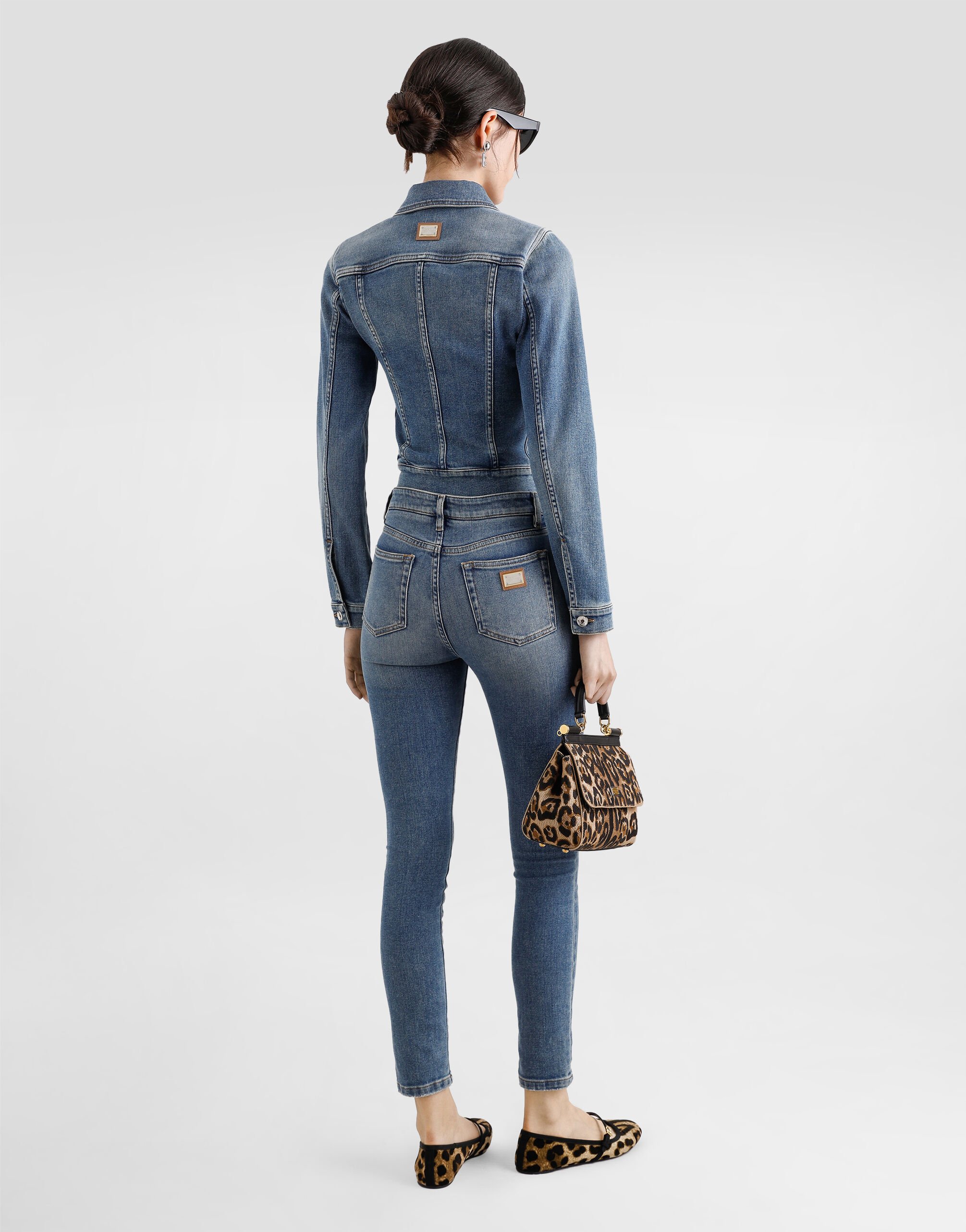 DOLCE&GABBANA デニムブルー クロップドジャケット