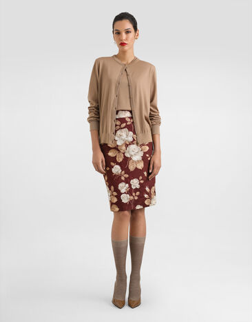 Dolce & Gabbana Cardigan en cachemire Beige FXV09ZJBW0P