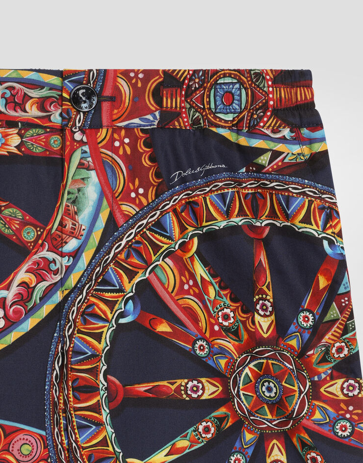 Dolce & Gabbana Carretto-print poplin bermuda shorts Multicolor L44Q24HS5VU