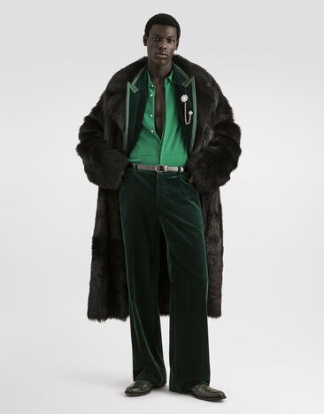 Dolce & Gabbana Velvet trousers Green GP25RTFUVG7