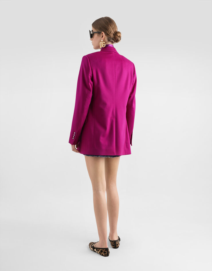 Dolce & Gabbana Silk satin shirt with pussy-bow Multicolor F5Q44TFU1AU