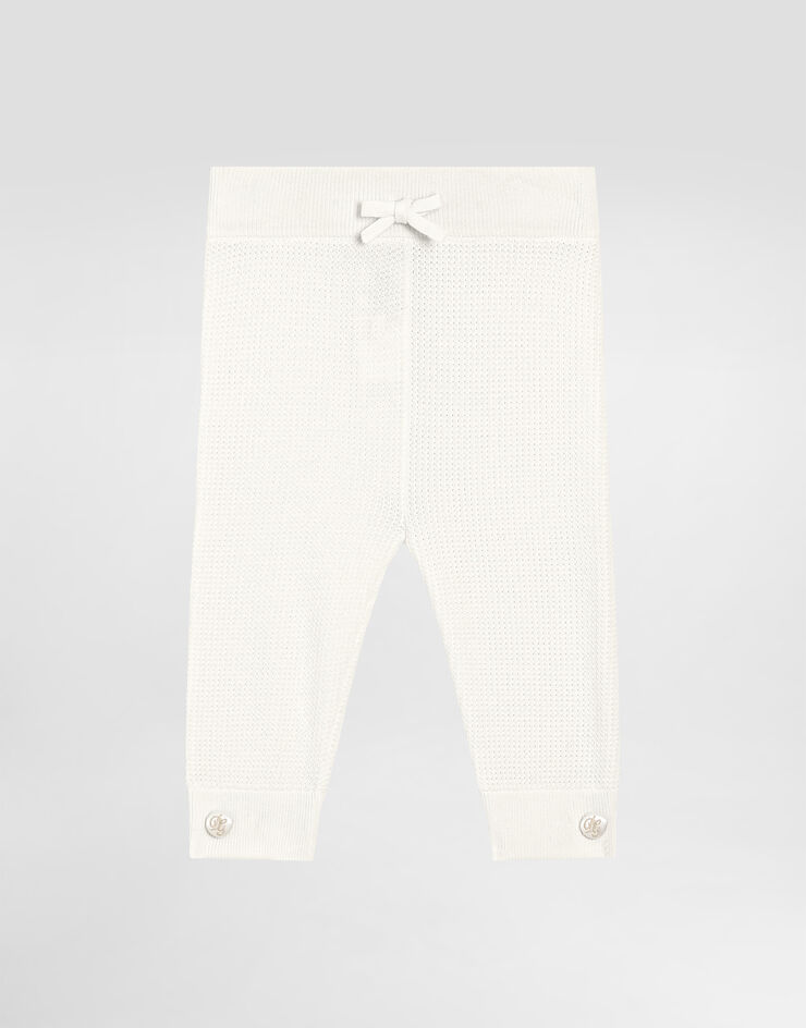 Dolce & Gabbana Брюки из трикотажа с фирменными пуговицами White L1KP07JBCGE