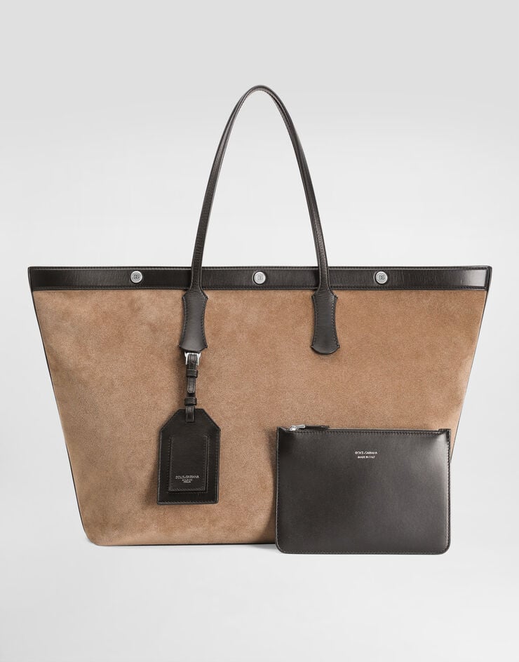 Dolce & Gabbana Atene split calfskin and leather shopping bag Multicolor BM7806AG069