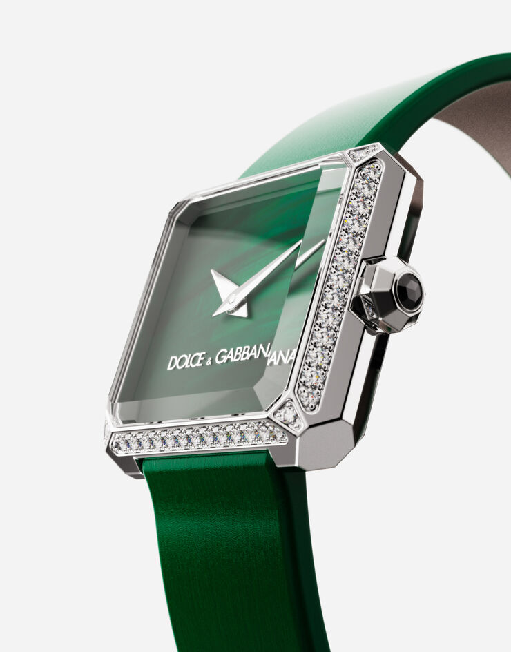 Dolce & Gabbana Uhr Sofia aus Stahl mit farblosen Diamanten Grün WWJC2SXCMDT