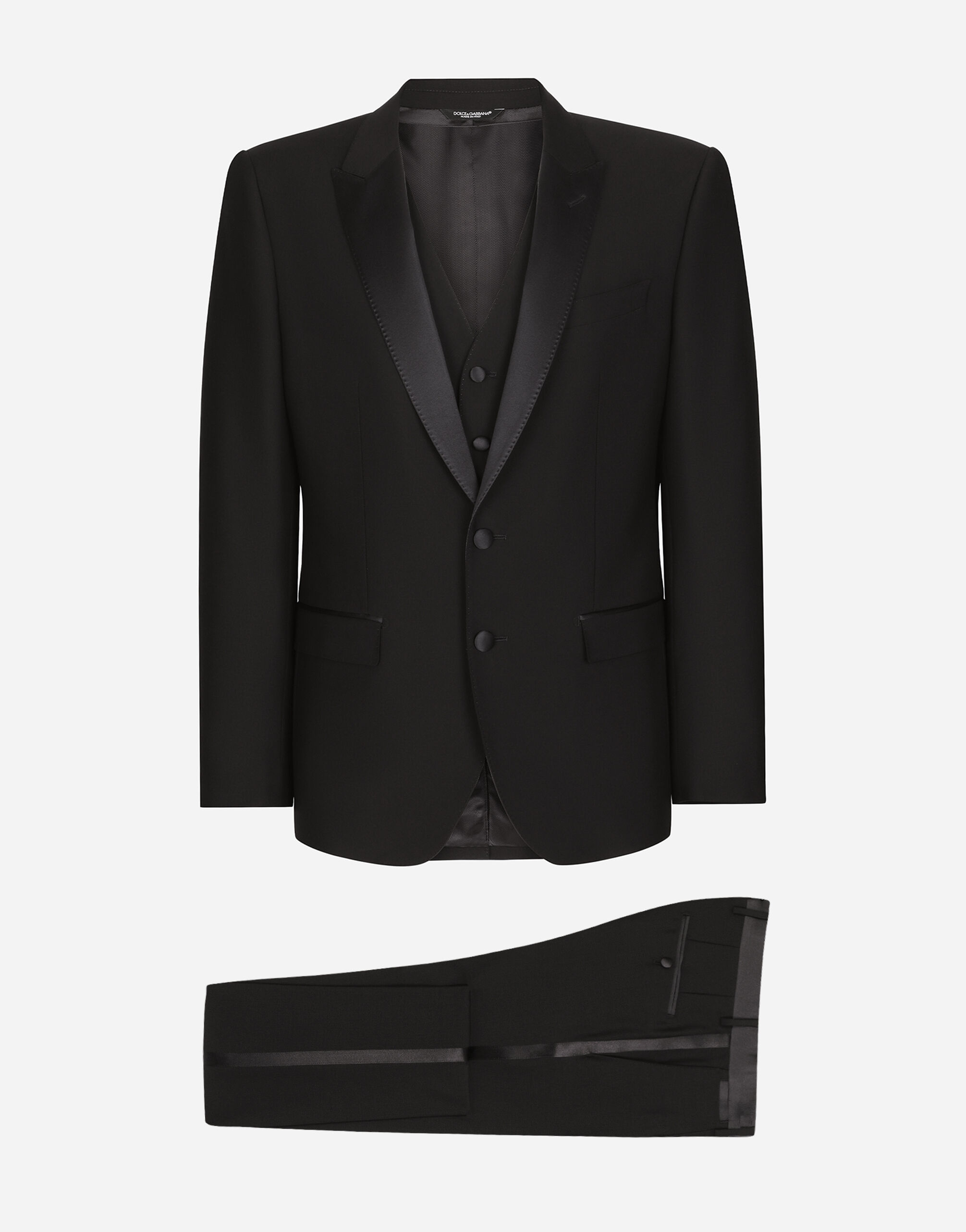 Dolce & Gabbana Single-breasted wool Martini-fit tuxedo suit Blue GKPQMTFUBF2