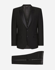 Dolce & Gabbana Single-breasted wool Martini-fit tuxedo suit Blue G2QS6TGG862