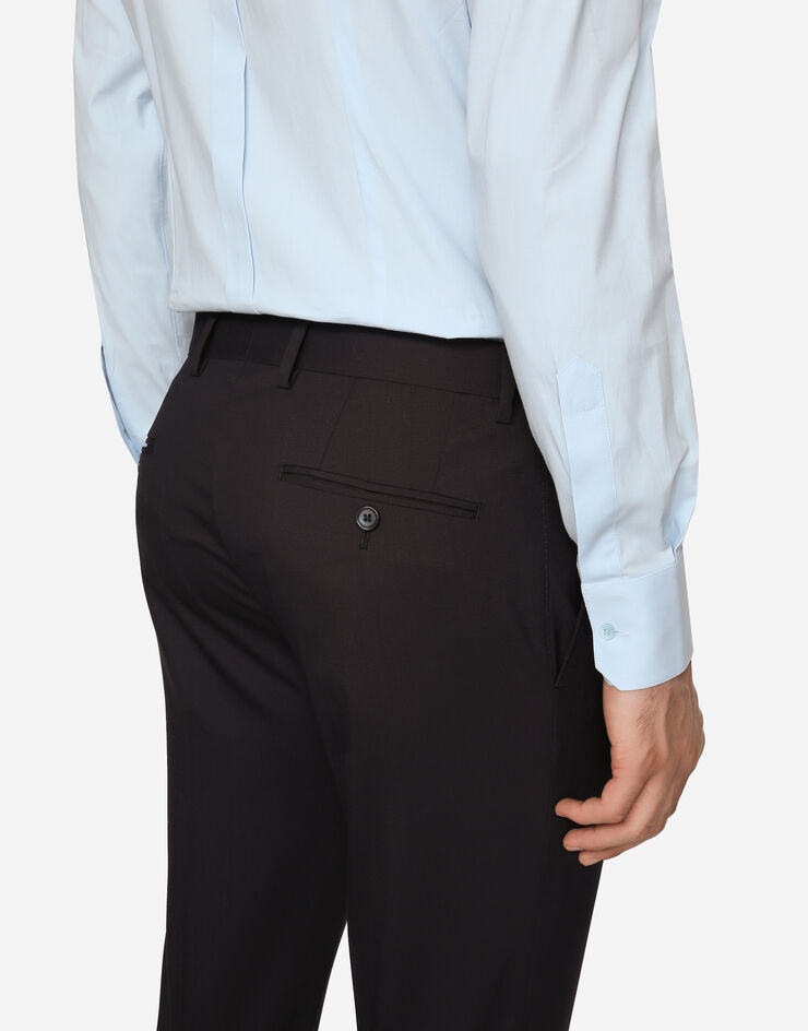 Dolce & Gabbana Double-breasted stretch wool Martini-fit suit Blue GK7SMTFUBFT