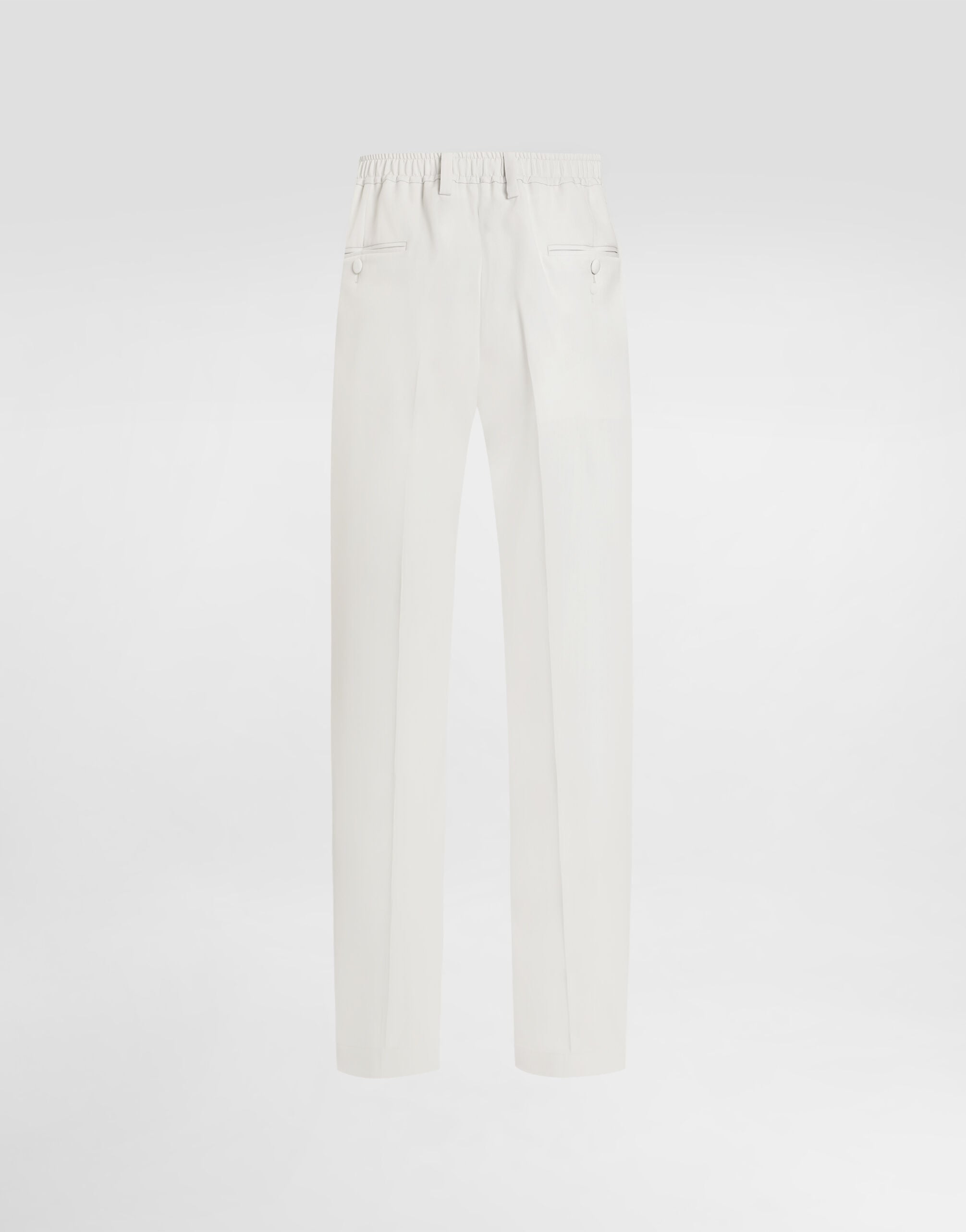 Wool poplin trousers in Beige for Men | Dolce&Gabbana®