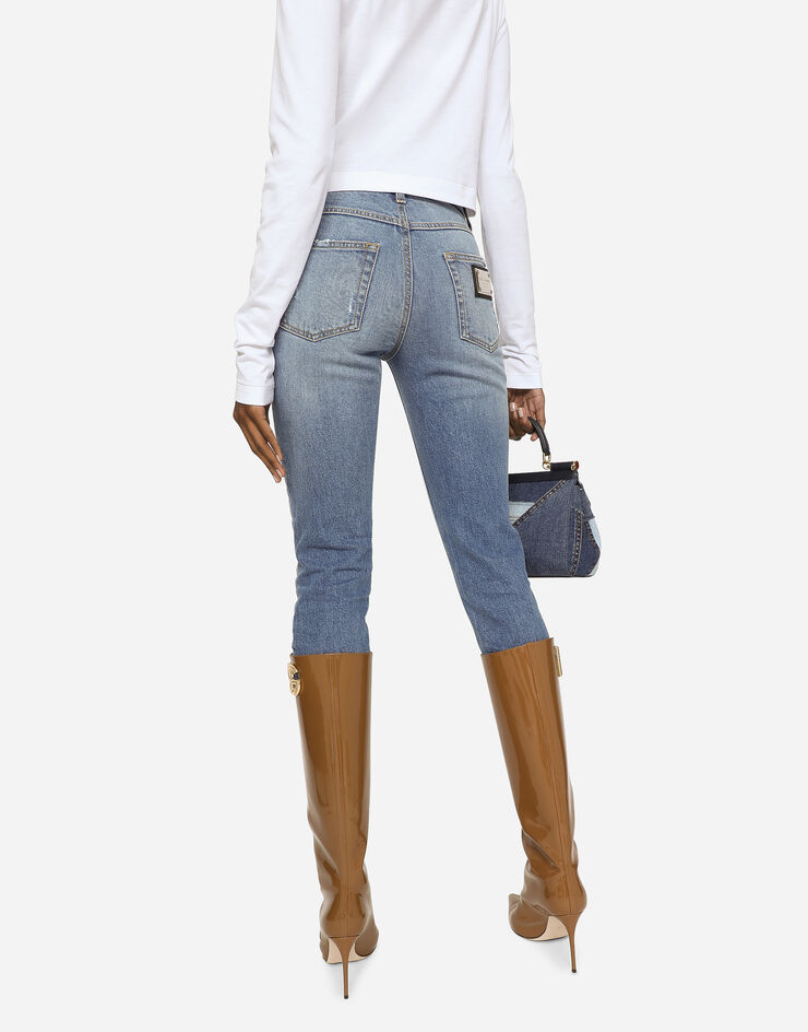 Dolce&Gabbana Skinny-fit pretty jeans with small rips Mehrfarbig FTAH7DG8JZ9
