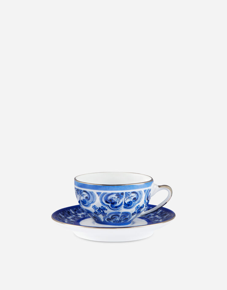 Dolce & Gabbana Tasse à Café avec Soucoupe en Porcelaine Multicolore TC0100TCA88