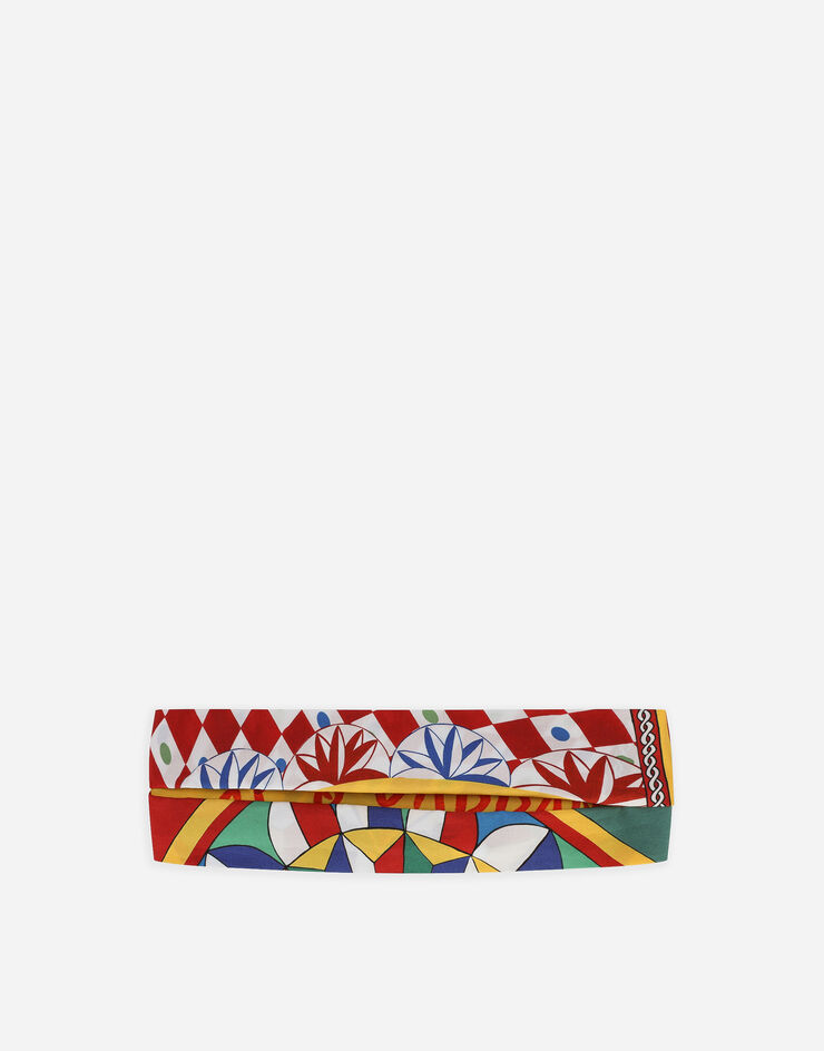 Dolce&Gabbana Carretto-print poplin bandanna Red LB4H91G7J5G
