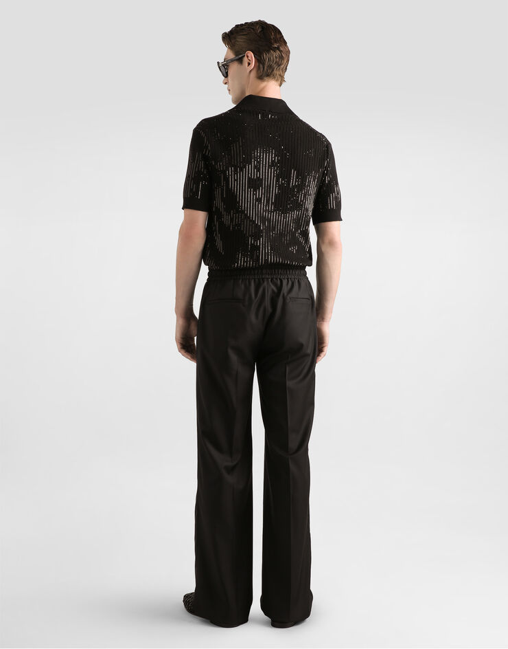 Dolce & Gabbana Jogginghose aus Wollköper Black GP1A3TFU269
