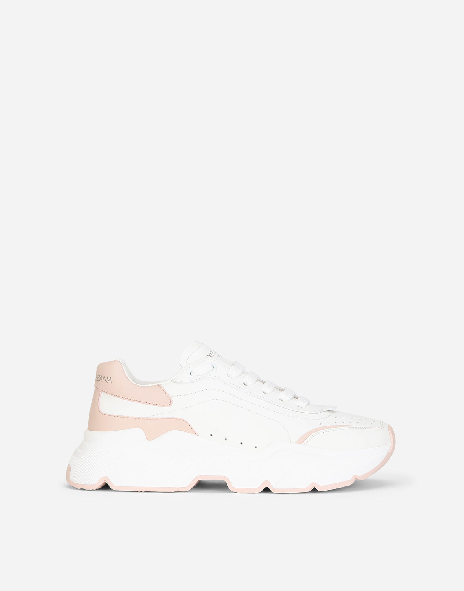 Calfskin nappa Daymaster sneakers in WHITE PINK for Women