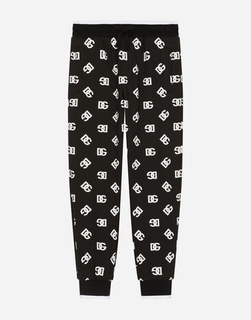 Dolce & Gabbana Jersey jogging pants with DG logo print Multicolor L4JPGDHS7JG