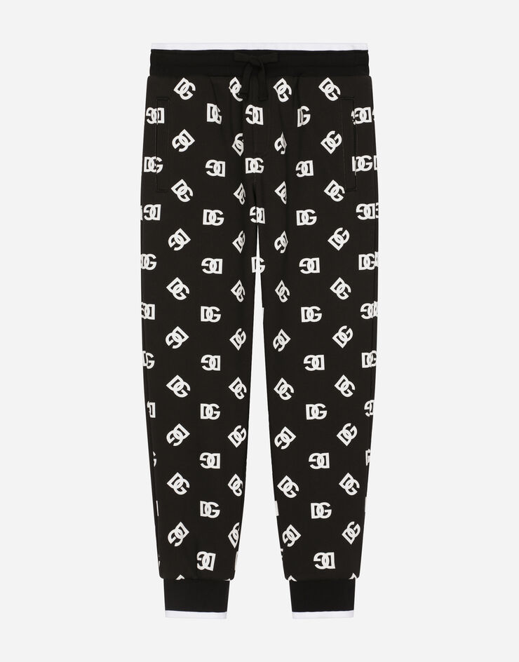 Dolce & Gabbana Jersey jogging pants with DG logo print Multicolor L4JPGDHS7JG