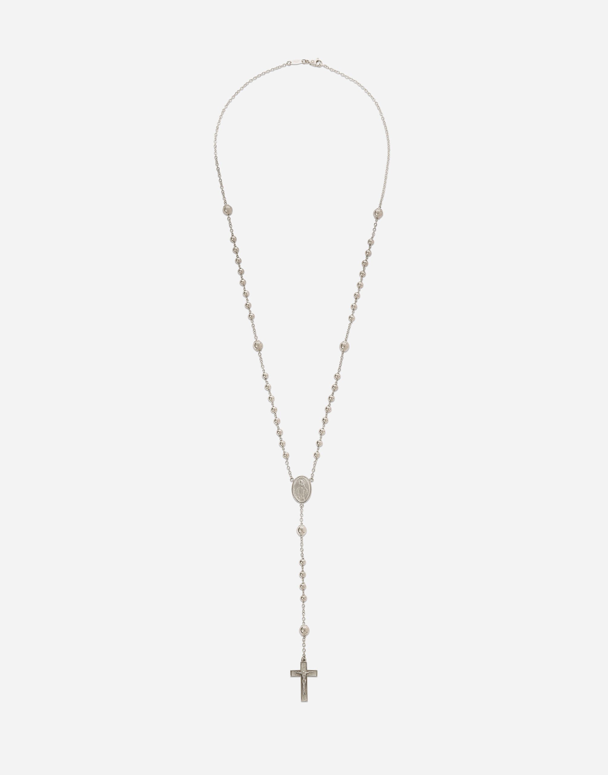 Dolce & Gabbana Tradition white gold rosary necklace Yellow WAQP2GWSAP1