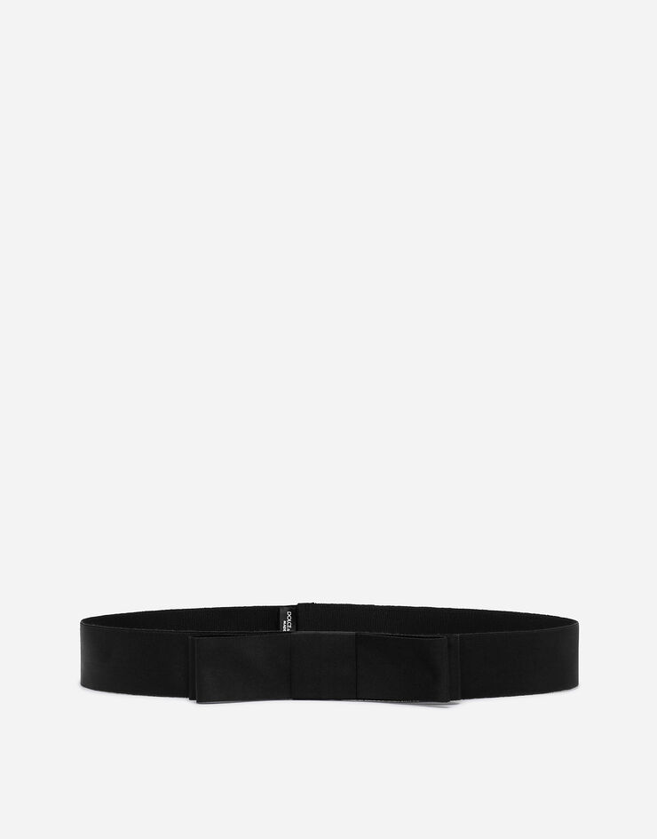 Dolce & Gabbana Ceinture avec nœud en satin Noir FB385AGDCHY