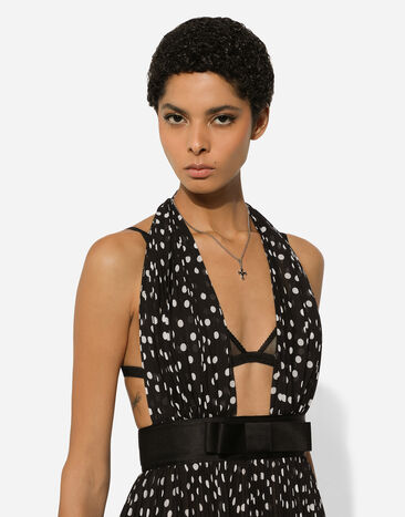 Dolce & Gabbana Collar de cadena fina con cruz Plateado WNQ4S2W1111