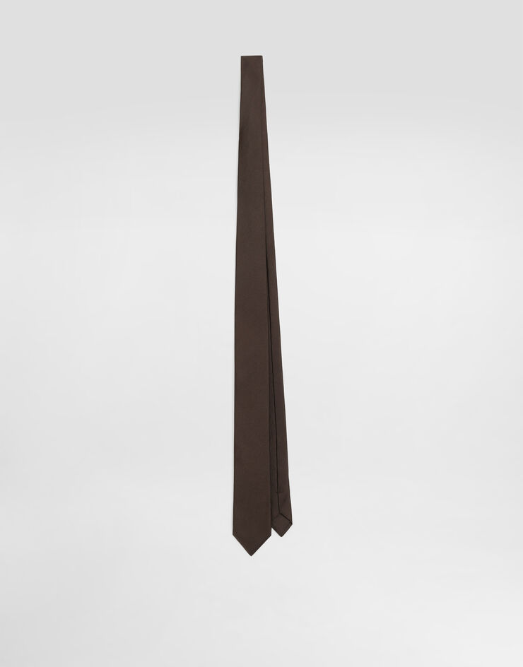 Dolce & Gabbana Silk twill tie Brown GT149EFU10S
