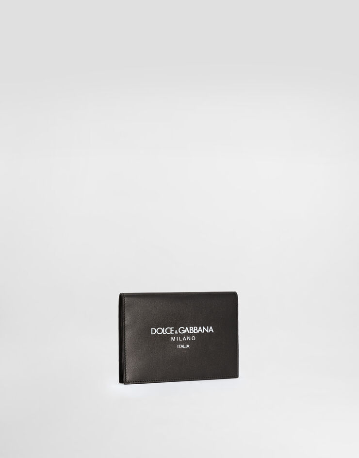Dolce & Gabbana Calfskin passport holder with logo Multicolor BP2215AN244