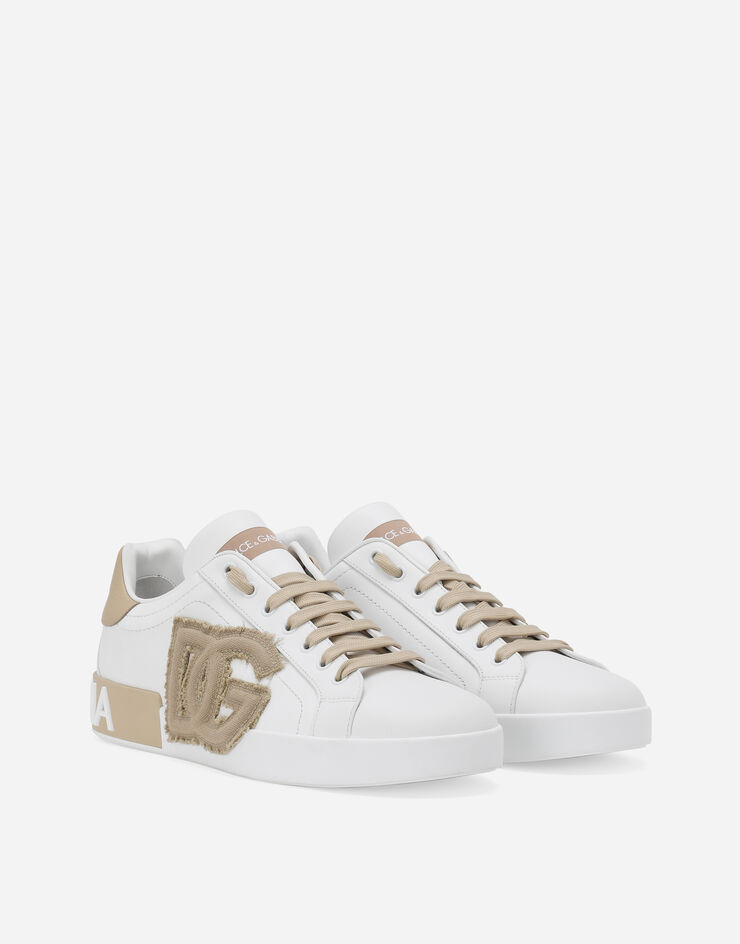 Dolce & Gabbana Sneakers Portofino en cuir de veau Blanc CS1772AT390