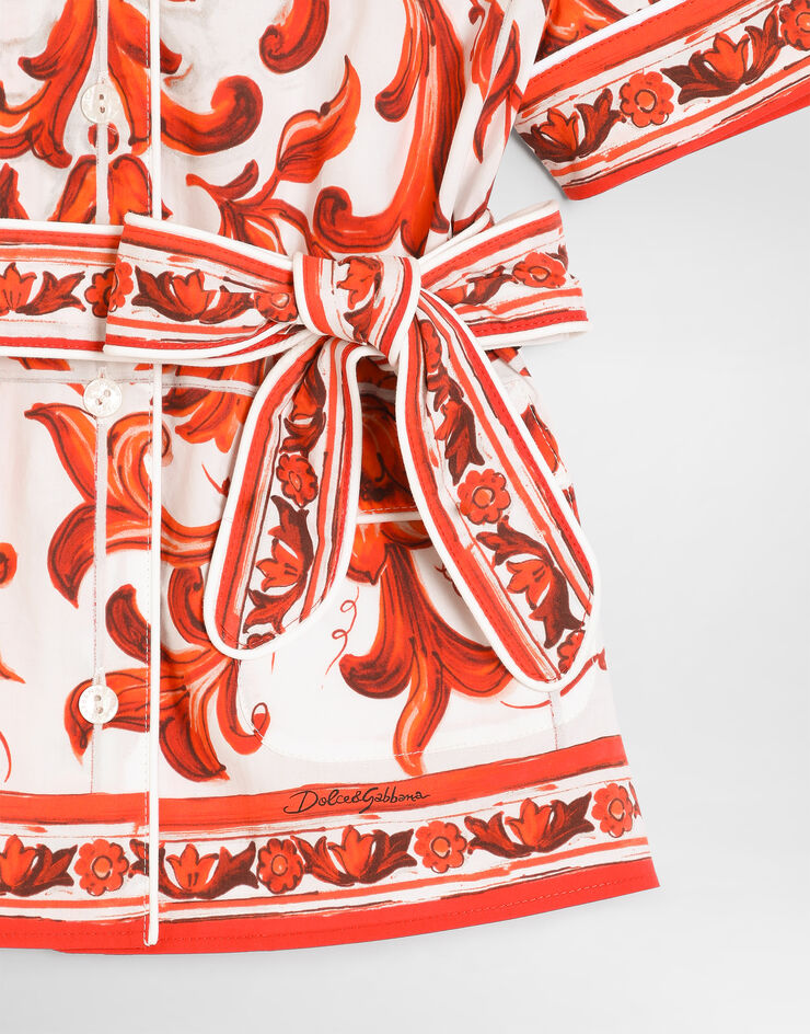 Dolce & Gabbana Majolica-print poplin vanity shirt Multicolor L56S07G7P4J